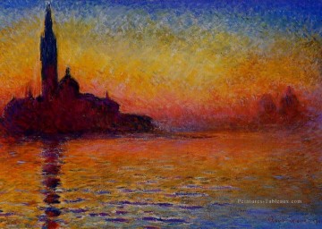 San Giorgio Maggiore au crépuscule Claude Monet Peinture à l'huile